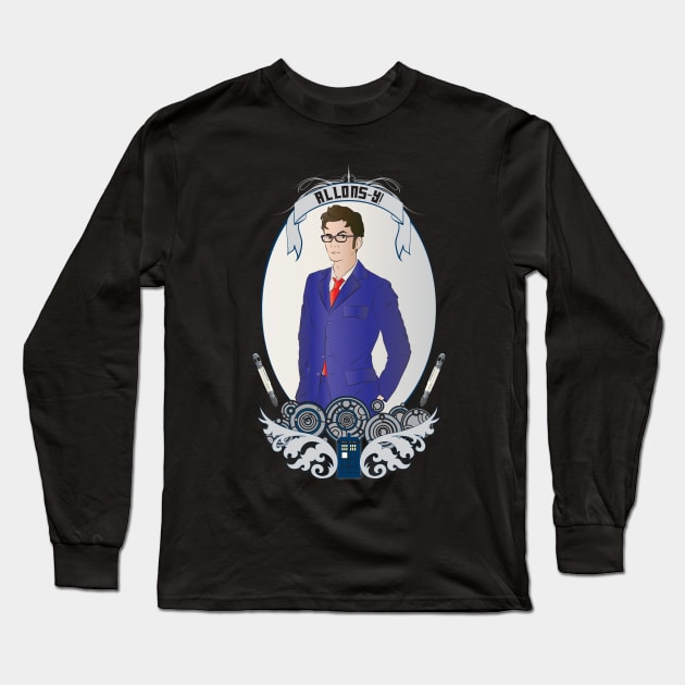 Paging Doctor Tennant Long Sleeve T-Shirt by TionneDawnstar